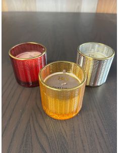 Lot de 3 bougies (or,...