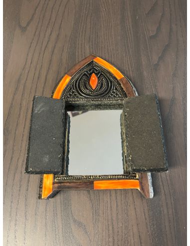 Mini miroir décoratif en bois