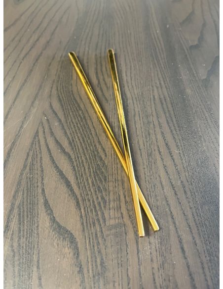 6 paires de baguettes chinoises en inox. couleur: doré