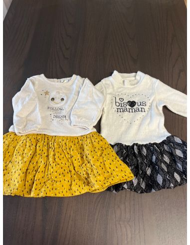 Lot de 2 robes bébé. 6 mois.