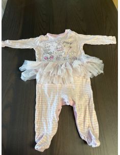 Pyjama rose tutu bébé. 6-9...
