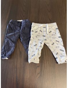 Lot de 2 pantalons bébé.