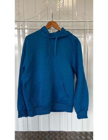 Sweat à capuche bleu taille XL