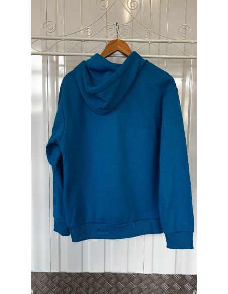 Sweat à capuche bleu taille XL
