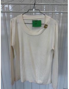 Pull blanc taille M
