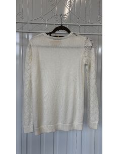 Gilet blanc en tricot taille S 2