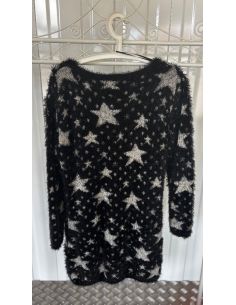 Pull noir et blanc étoilé TM 2