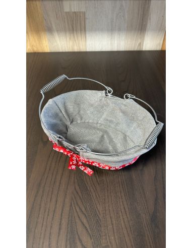 Panier de rangement en métal avec...