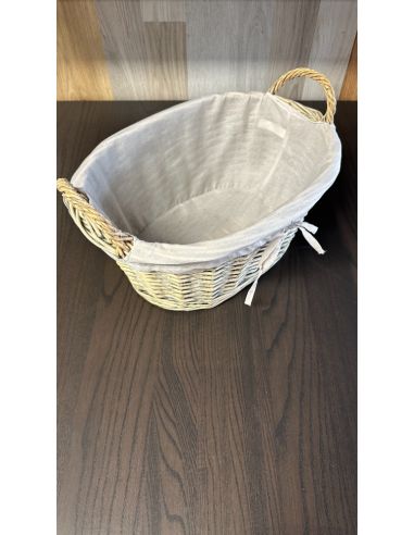 Panier de rangement en osier avec...