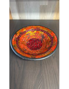 Plat décoratif en mosaïque