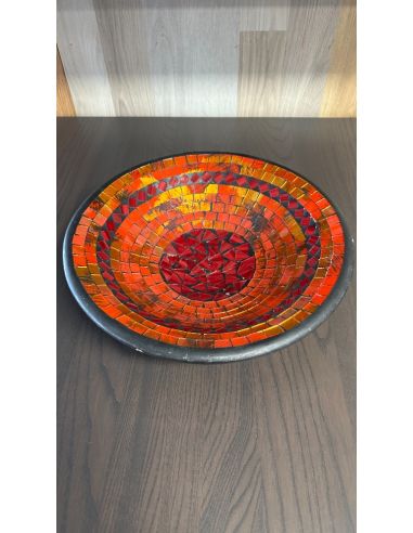 Plat décoratif en mosaïque