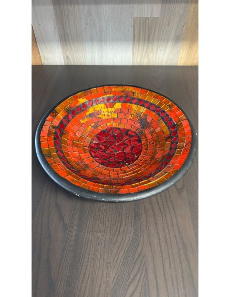 Plat décoratif en mosaïque