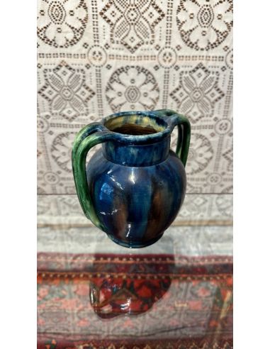 Vase en céramique aux couleurs bleu...