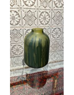 Lampe décorative en verre vert