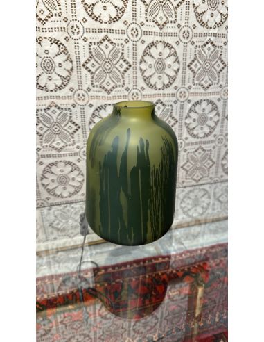 Lampe décorative en verre vert