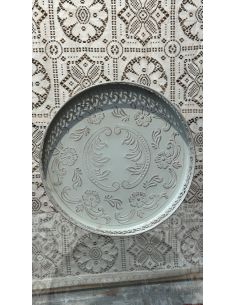 Plateau décoratif en métal