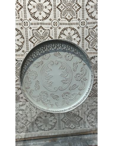 Plateau décoratif en métal