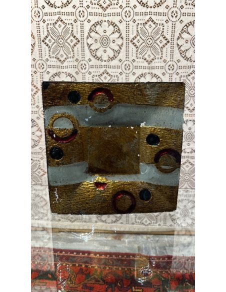 Assiette décorative en verre