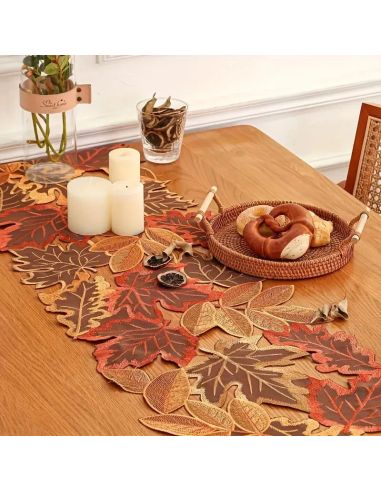Chemin de table avec décor automnale