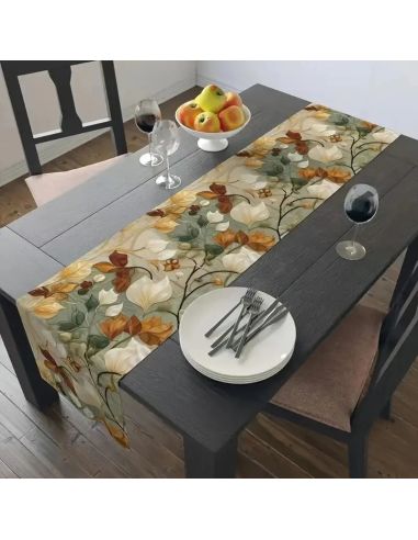 Chemin de table décor printanier