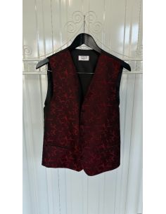 Gilet élégant bordeaux