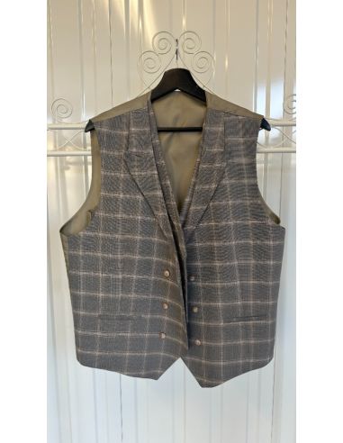 Gilet élégant à carreaux