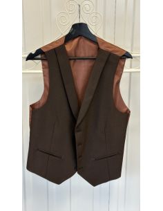 Gilet marron élégant sans...