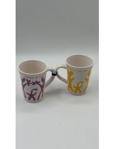 Tasse duo avec motifs colorés