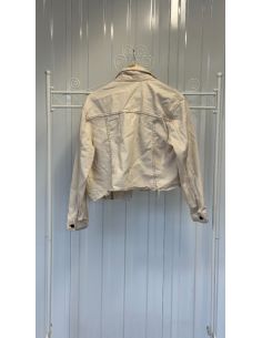 Korte beige spijkerjas 2
