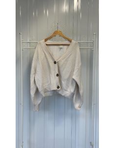 Wit vest/cardigan met knopen