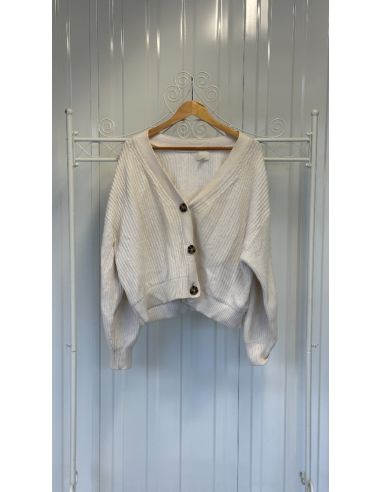 Wit vest/cardigan met knopen