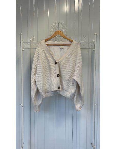 Wit vest/cardigan met knopen