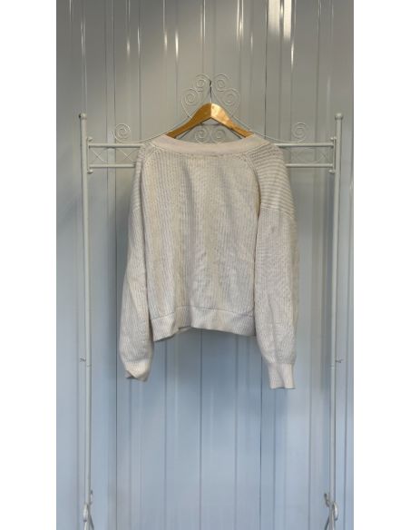 Wit vest/cardigan met knopen