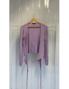 Licht paars vest met lange...