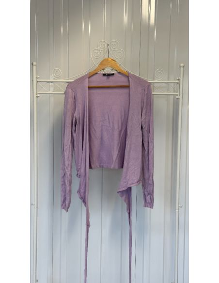Licht paars vest met lange mouwen