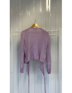 Licht paars vest met lange... 2
