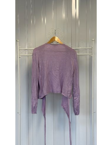 Licht paars vest met lange mouwen