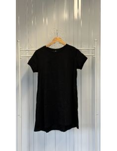 Zwarte T-shirtjurk