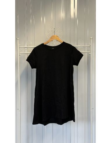 Zwarte T-shirtjurk