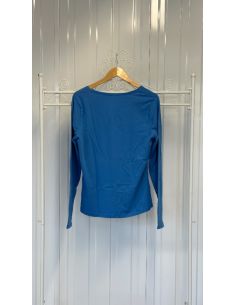 T-shirt bleu manches longues 2