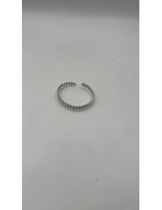 Open ring met bladerenmotief