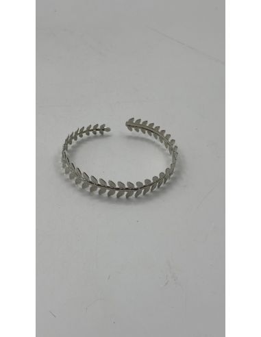 Open ring met bladerenmotief