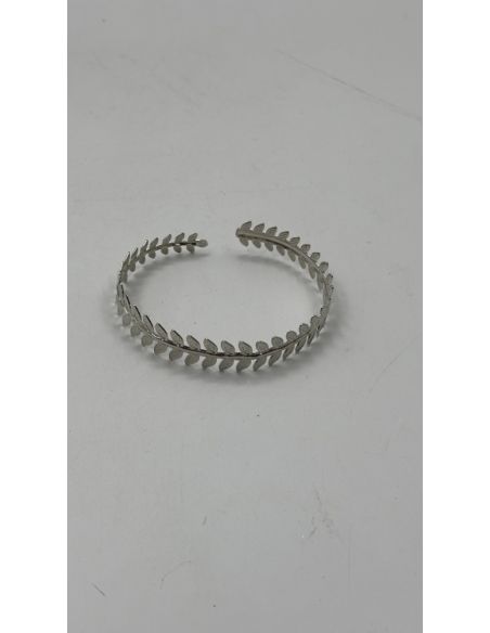 Open ring met bladerenmotief