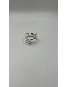 Zilverkleurige slangenring