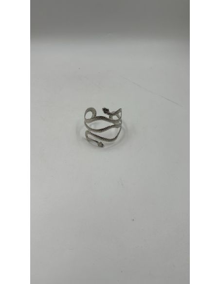 Zilverkleurige slangenring