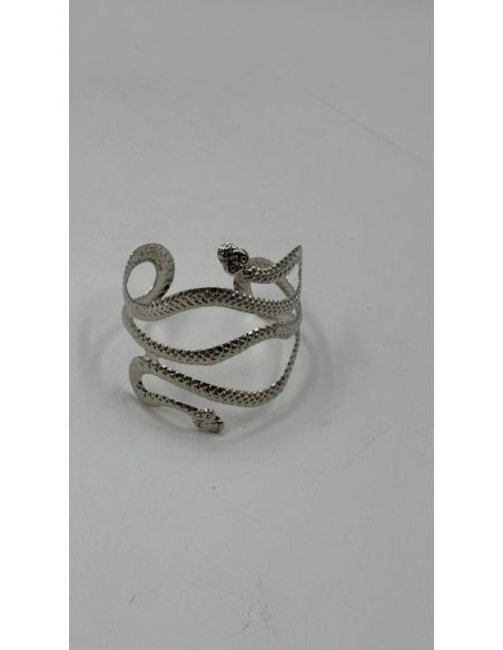 Zilverkleurige slangenring
