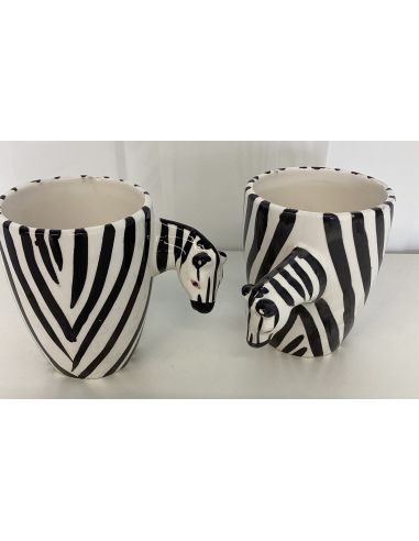 Lot de 2 tasses zèbre