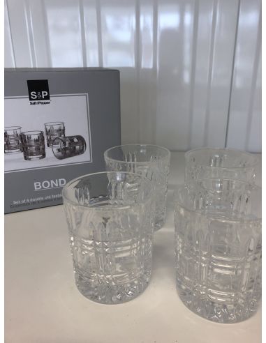Set van vier Old Fashion whiskyglazen