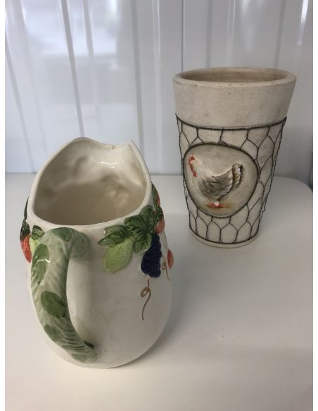 Vase et cruche