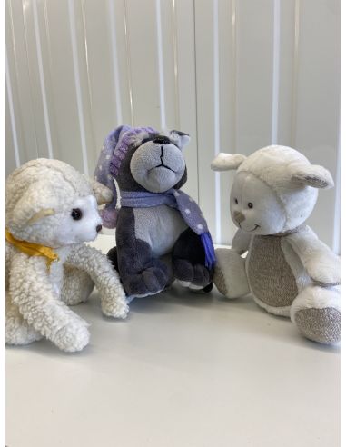 Lot de 3 peluches